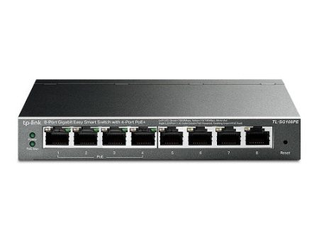 TPLink TL-SG108PE 8-Port Gigabit Switch with 4-Port PoE+ For Sale