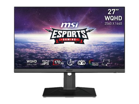 MSI G272QPF 27  Rapid IPS 165Hz WQHD 2560X1440 1ms Esports Gaming Monitor Discount