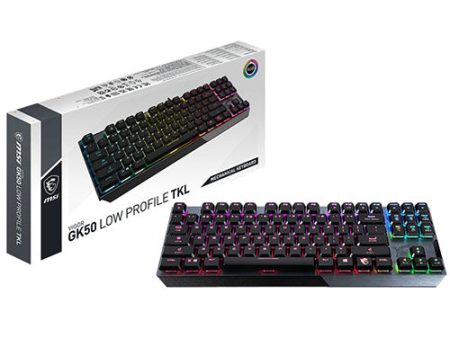 MSI Vigor GK50 TKL Low Profile Mechanical Gaming Keyboard Hot on Sale