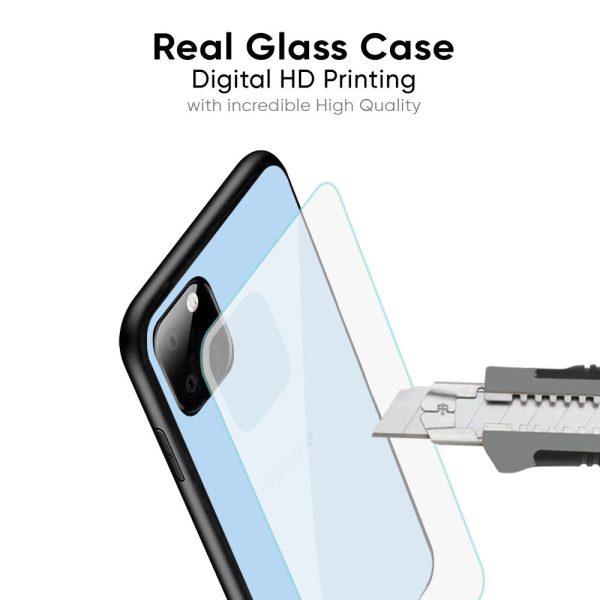 Pastel Sky Blue Glass Case for Realme 9i 5G Discount