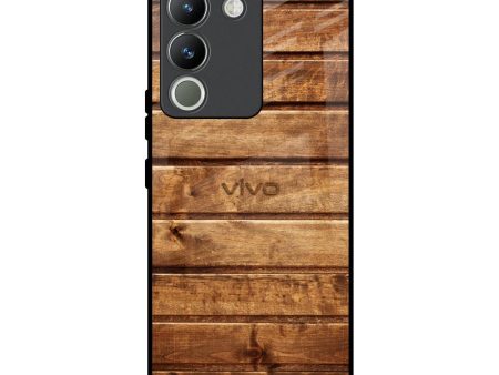 Wooden Planks Glass Case for Vivo Y200 5G For Cheap