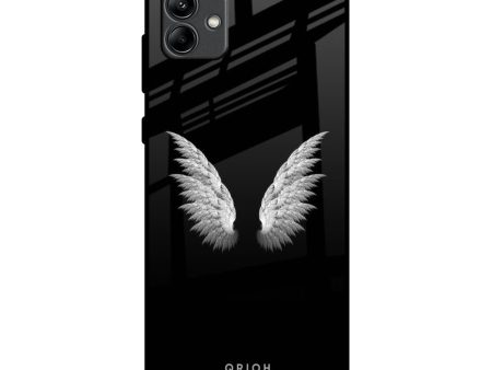 White Angel Wings Glass Case for Samsung Galaxy A04 on Sale