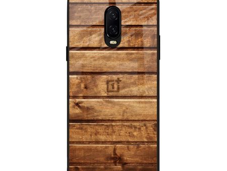 Wooden Planks Glass Case for OnePlus 6T Online Sale