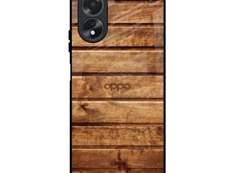 Wooden Planks Glass Case for Oppo A38 Hot on Sale