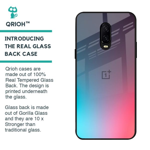 Rainbow Laser Glass Case for OnePlus 6T Fashion