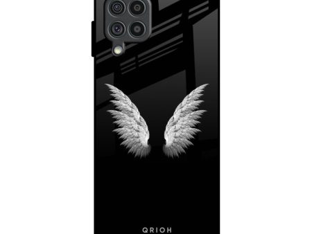 White Angel Wings Glass Case for Samsung Galaxy F62 Online