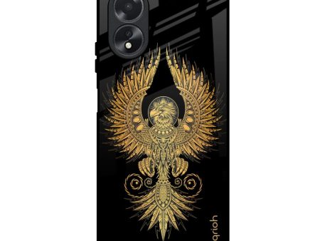 Mythical Phoenix Art Glass Case for Oppo A38 Fashion