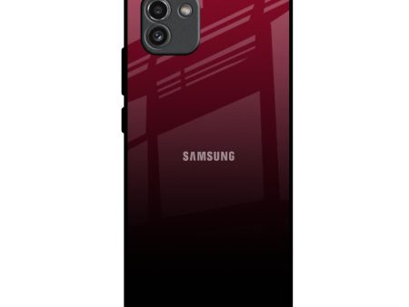 Wine Red Glass Case For Samsung Galaxy A03 on Sale