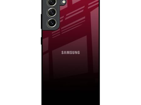 Wine Red Glass Case For Samsung Galaxy S21 FE 5G on Sale