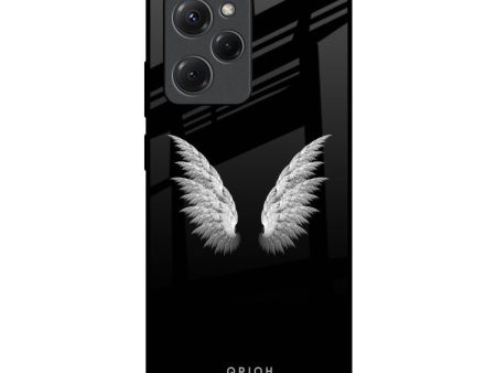 White Angel Wings Glass Case for Poco X5 Pro 5G Online now