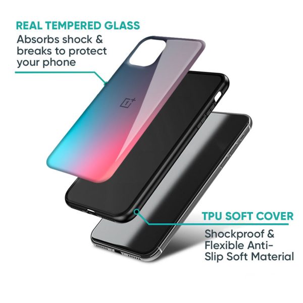 Rainbow Laser Glass Case for OnePlus 6T Fashion