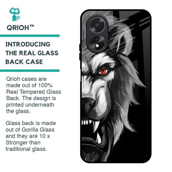 Wild Lion Glass Case for Oppo A38 Supply