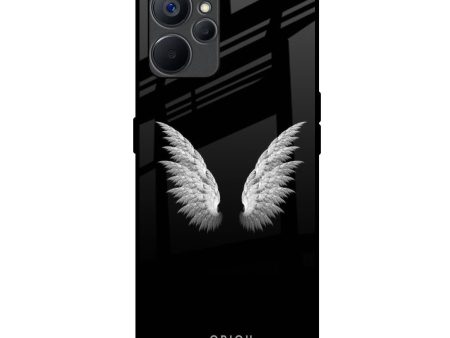 White Angel Wings Glass Case for Realme 9i 5G Hot on Sale