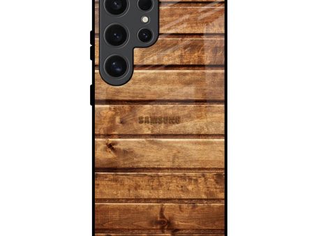 Wooden Planks Glass Case for Samsung Galaxy S24 Ultra 5G For Discount