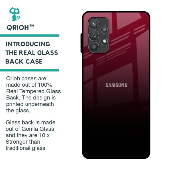 Wine Red Glass Case For Samsung Galaxy A52s 5G Online Sale