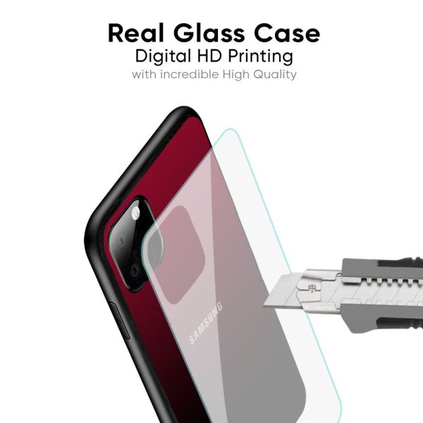 Wine Red Glass Case For Samsung Galaxy A52s 5G Online Sale